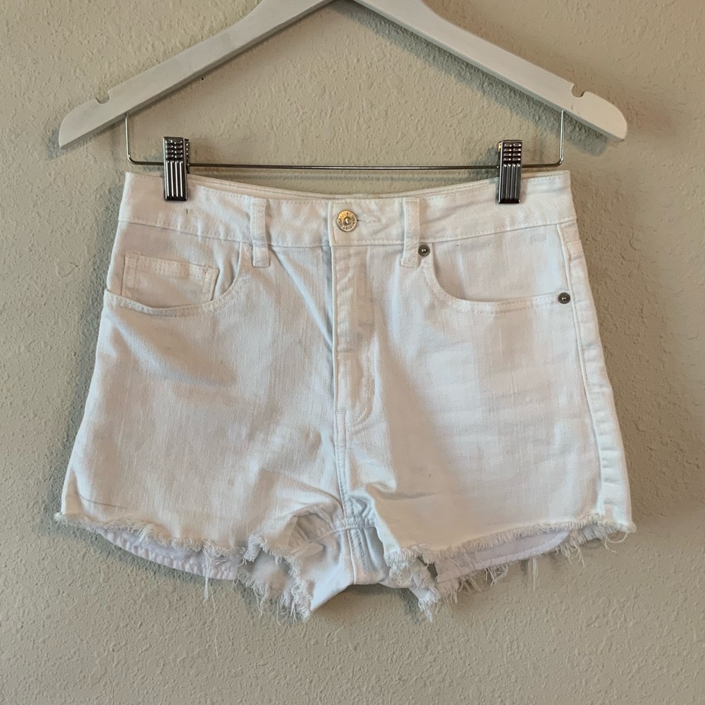 JUSTUSA white denim shorts size S